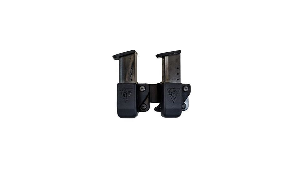 Comp-Tac Twin Magazine Pouch W/ Belt Clip, Black - C62310000NBKN