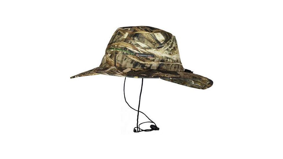 Compass 360 Mens RainTek Waterproof Camo Bucket Hat, Realtree MAX-5, One Size TT63101-95