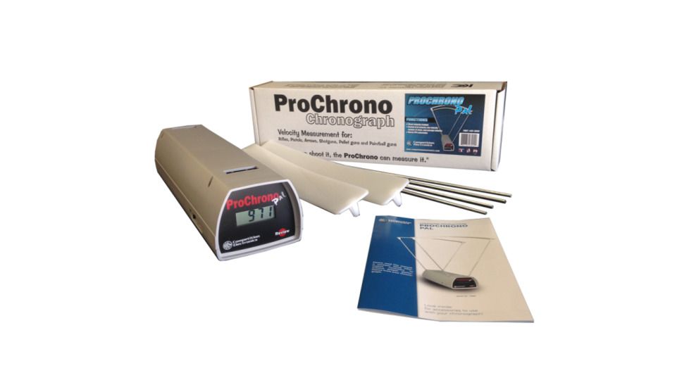 Competition Electronics Prochrono Pal Chronograph, 99 Shot Capacity, White, 16 x 4 x 3-1/4 in 250-201-924