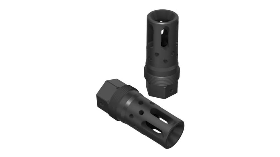 Comstock Armory Hybrid Flash Hider, 9mm Luger, 1/2x28, Black, HYB-12-9-PW