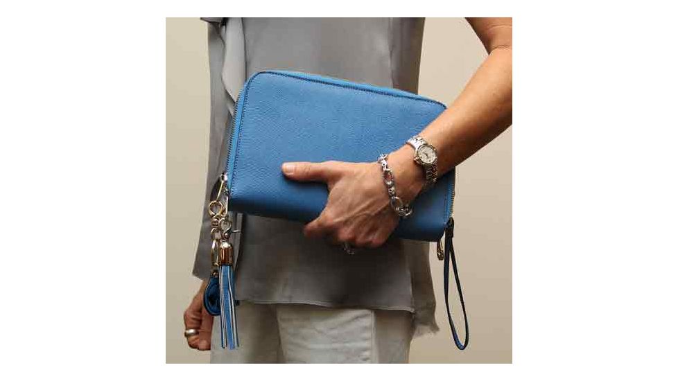 Concealed Carrie Compact Cool Blue Leather