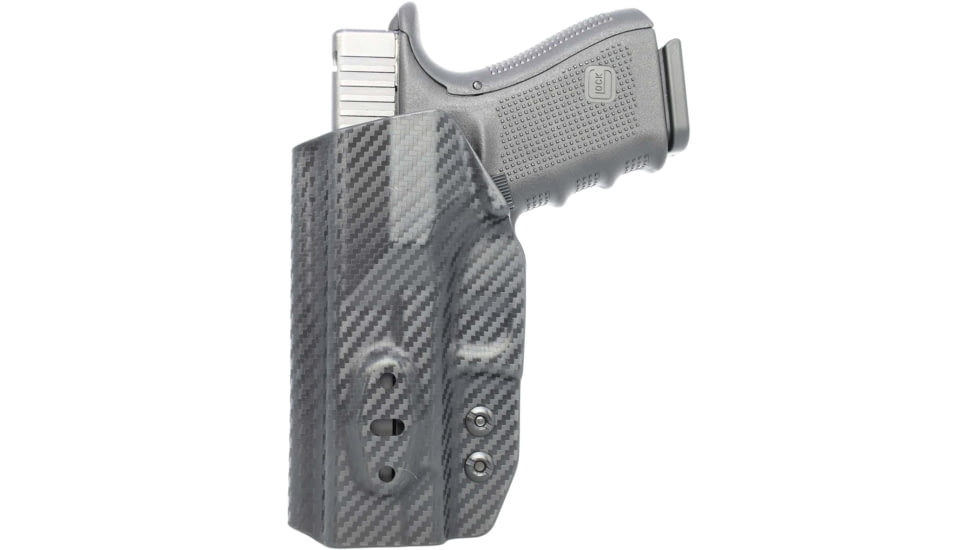 Rounded Athletic Tuckable IWB KYDEX Holster for Glock 19/23/32, Ambidextrous, Carbon Fiber Black, CEI000018