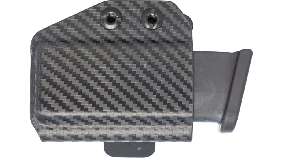 Rounded Horizontal Magazine Holster for 9/40 Double Stack, Ambidextrous, Carbon Fiber Black, CEF000014