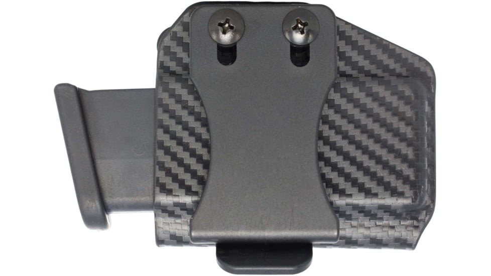 Rounded Horizontal Magazine Holster for 9/40 Double Stack, Ambidextrous, Carbon Fiber, CEX-940-DS-CF-HZTLMAG