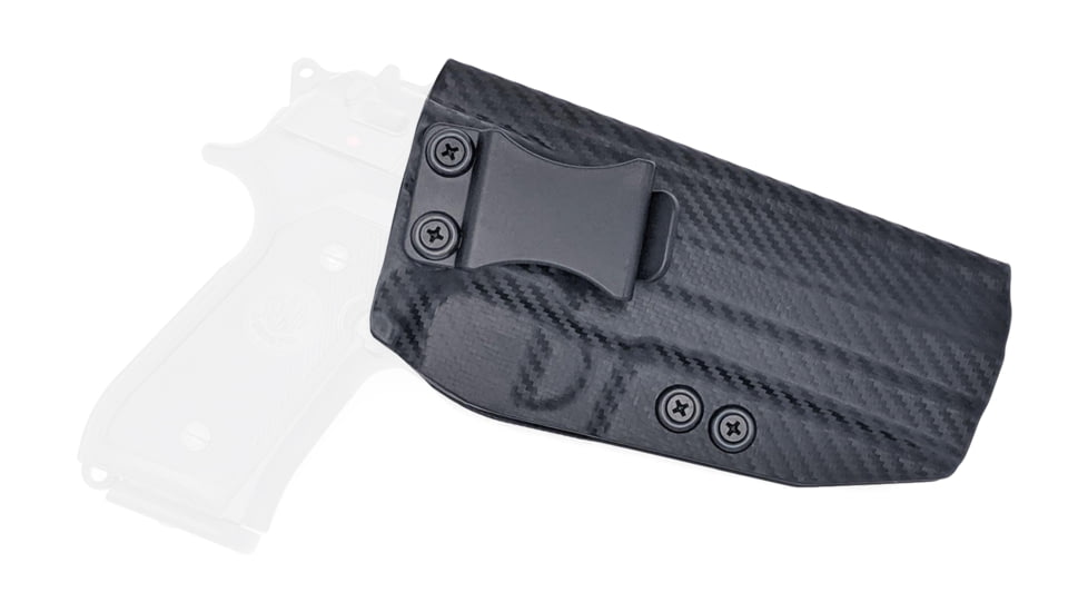 Rounded IWB KYDEX Holster, Beretta 92 Full Size, Right Hand, Carbon Fiber, BTA-92FS-CF-RH-VAR