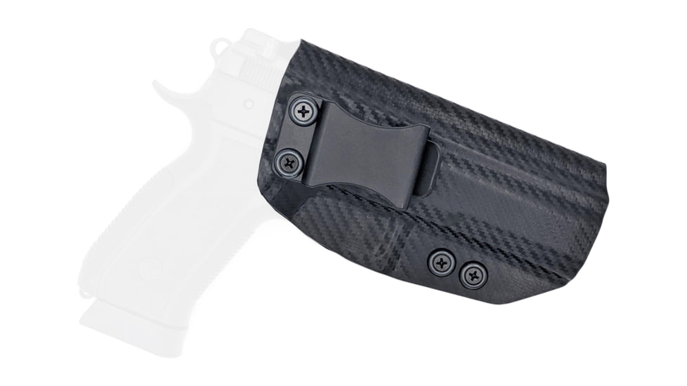Rounded IWB KYDEX Holster, CZ 75 SP01 Phantom, RH, Carbon Fiber, CZU-75SP01PHNTM-CF-RH-VAR