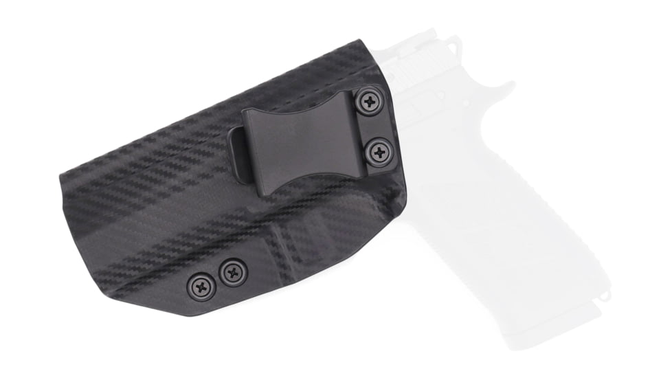 Rounded IWB KYDEX Holster, CZ P-07, Left Hand, Carbon Fiber, CZU-P07-CF-LH-VAR