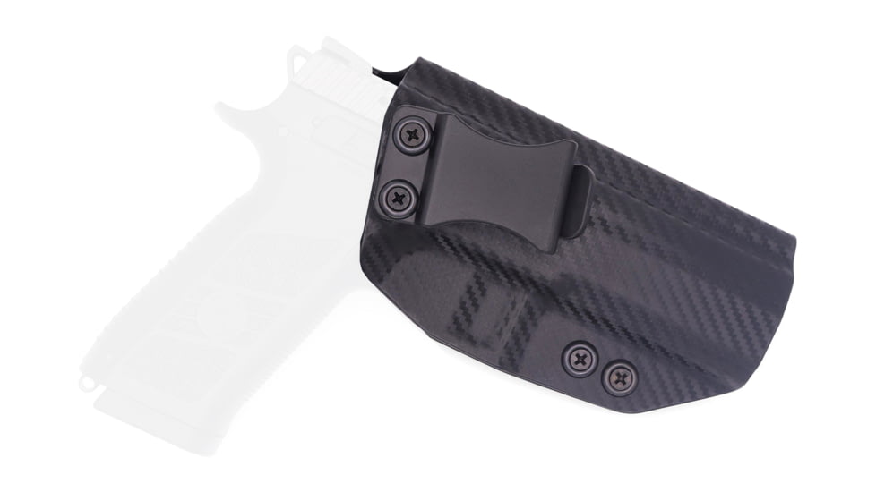 Rounded IWB KYDEX Holster, CZ P-09, Right Hand, Carbon Fiber, CZU-P09-CF-RH-VAR