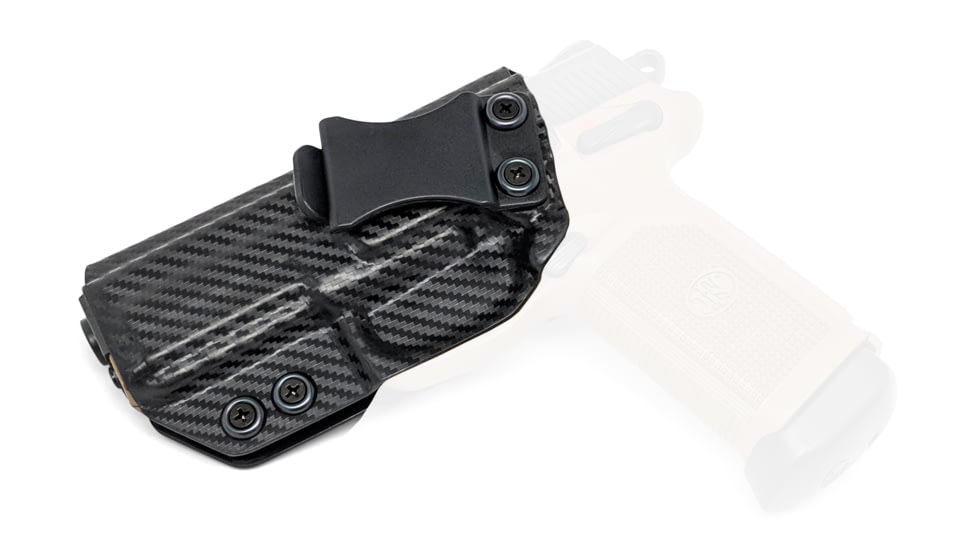 Rounded IWB KYDEX Holster, FN Herstal FNX 45, Left Hand, Carbon Fiber, FNS-FNX45-CF-LH-VAR