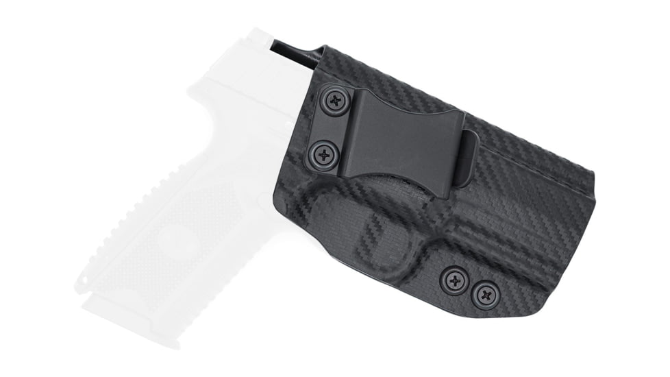 Rounded IWB KYDEX Holster, FNH 509 Compact, Right Hand, Carbon Fiber, FNS-FN509CMPCT-CF-RH-VAR