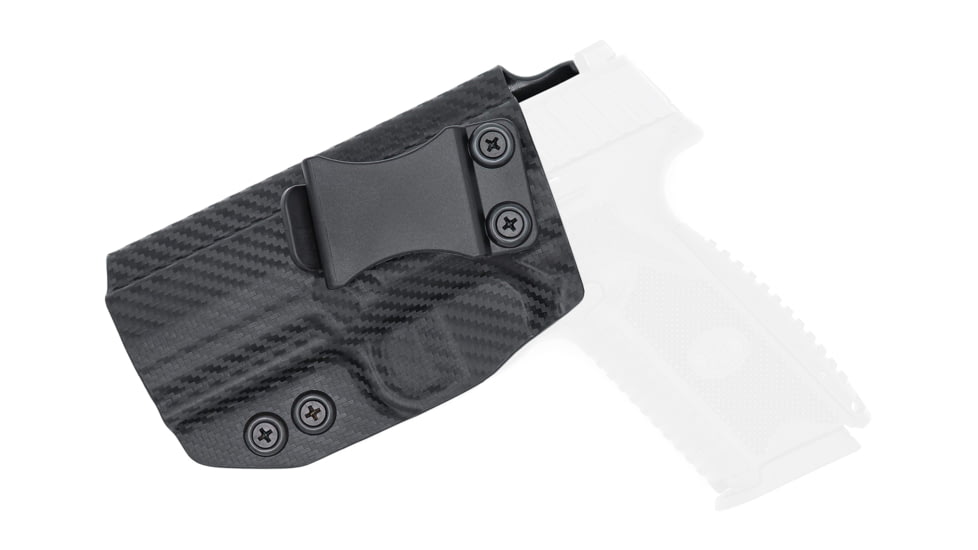 Rounded IWB KYDEX Holster, FNH 509, Left Hand, Carbon Fiber, FNS-FN509-CF-LH-VAR