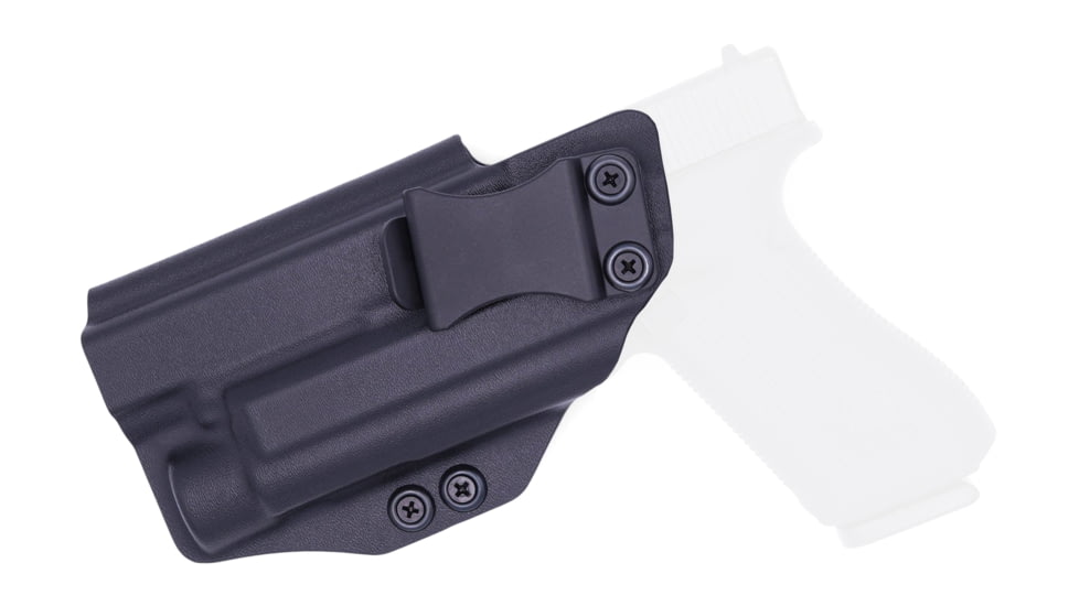 Rounded IWB KYDEX Holster, Glock 17 19 19X 22 23 31 32 34 35 45 Gen 1-5 with TLR-1, Left Hand, Black, GLK-1917TLR1-BK-LH-VAR