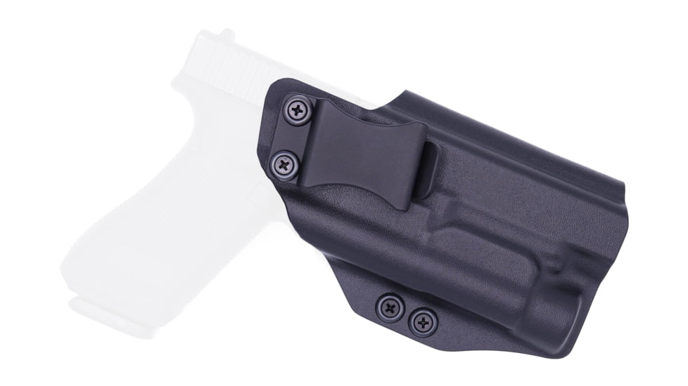 Rounded IWB KYDEX Holster, Glock 17 19 19X 22 23 31 32 34 35 45 Gen 1-5 with TLR-1, Right Hand, Black, GLK-1917TLR1-BK-RH-VAR