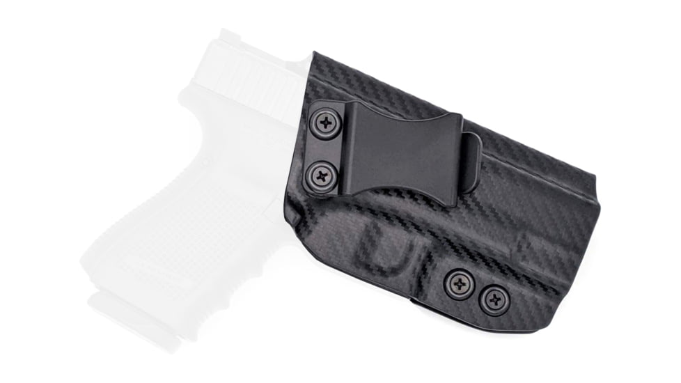 Rounded IWB KYDEX Holster, Glock 17 19 22 23 26 27 31 32 33 45 Gen 1-5, Right Hand, Carbon Fiber, GLK-171926-CF-RH-VAR