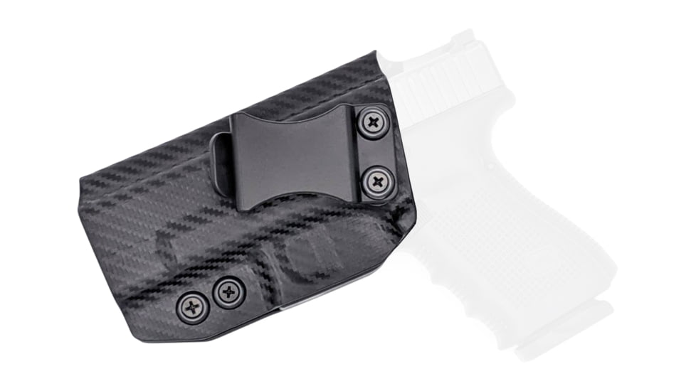Rounded IWB KYDEX Holster, Glock 19/19X/23/32/45 Gen 1-5, Left Hand, Carbon Fiber, GLK-192332-CF-LH-VAR