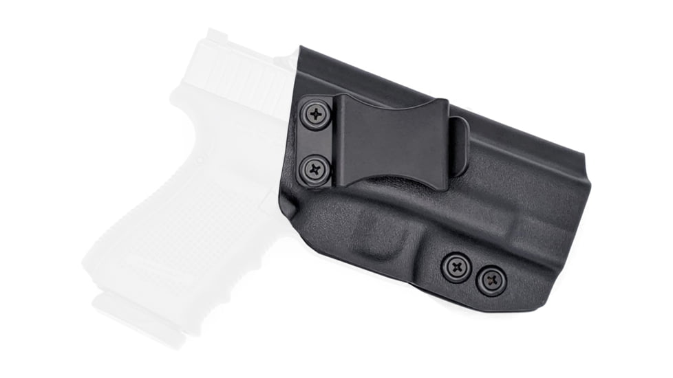 Rounded IWB KYDEX Holster, Glock 19/19X/23/32/45 Gen 1-5, Right Hand, Black, GLK-192332-BK-RH-VAR