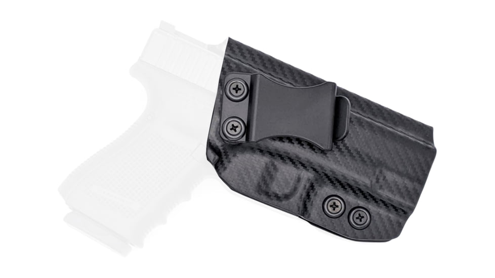Rounded IWB KYDEX Holster, Glock 19/19X/23/32/45 Gen 1-5, Right Hand, Carbon Fiber, GLK-192332-CF-RH-VAR