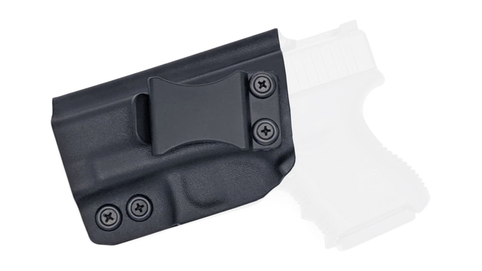 Rounded IWB KYDEX Holster, Glock 26/27/33 Gen 1-5, Left Hand, Black, GLK-262733-BK-LH-VAR