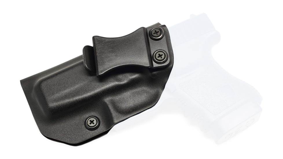 Rounded IWB KYDEX Holster, Glock 36, Non-Rail, Left Hand, Black, GLK-G36-BK-LH-VAR