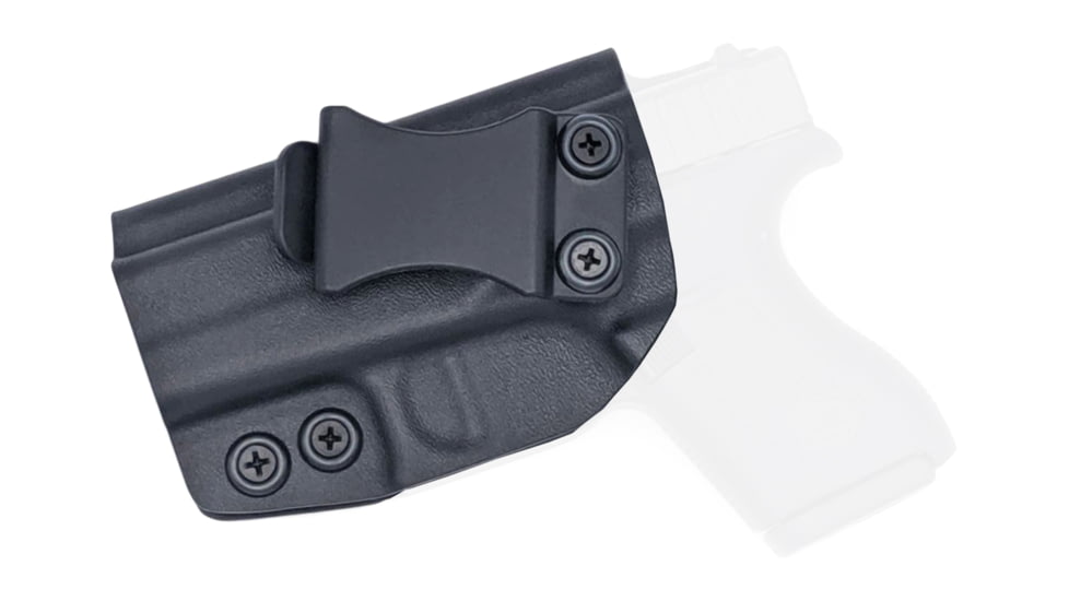 Rounded IWB KYDEX Holster, Glock 42, Left Hand, Black, GLK-G42-BK-LH-VAR