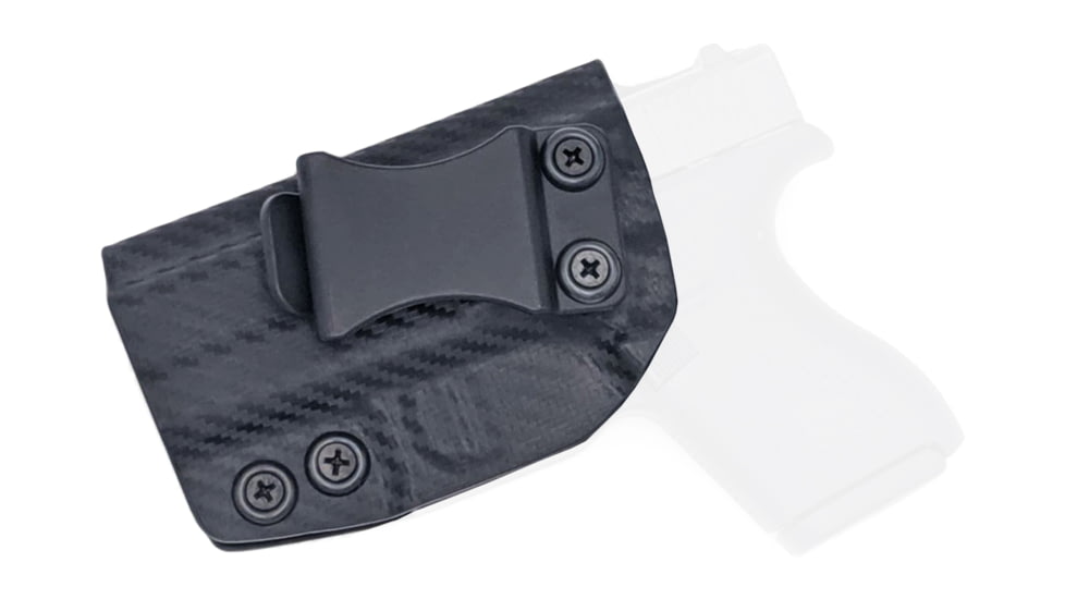 Rounded IWB KYDEX Holster, Glock 42, Left Hand, Carbon Fiber, GLK-G42-CF-LH-VAR