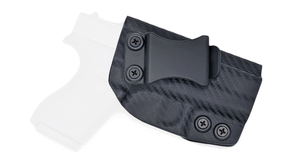 Rounded IWB KYDEX Holster, Glock 42, Right Hand, Carbon Fiber, GLK-G42-CF-RH-VAR