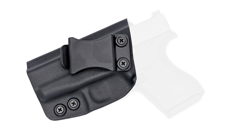 Rounded IWB KYDEX Holster, Glock 43/43X, Left Hand, Black, GLK-G43-BK-LH-VAR
