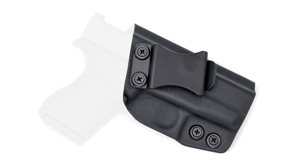 Rounded IWB KYDEX Holster, Glock 43/43X, Right Hand, Black, GLK-G43-BK-RH-VAR