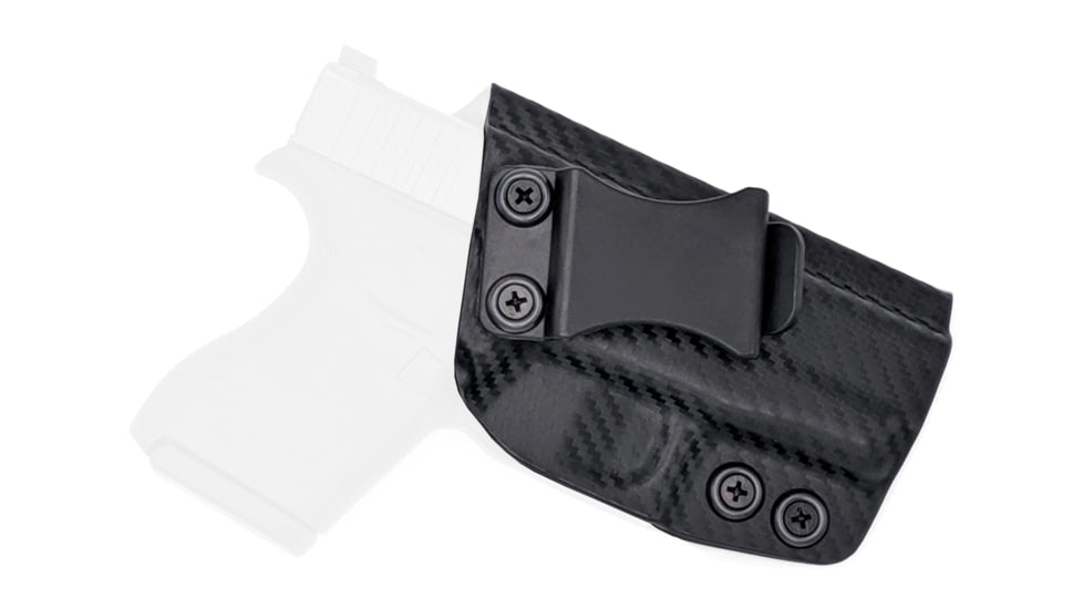 Rounded IWB KYDEX Holster, Glock 43/43X, Right Hand, Carbon Fiber, GLK-G43-CF-RH-VAR