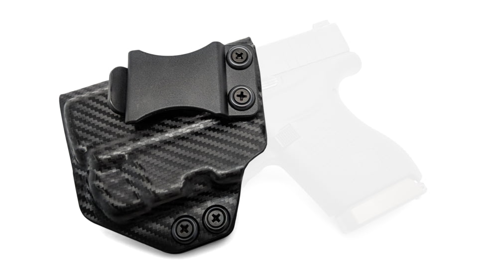 Rounded IWB KYDEX Holster, Glock 43/43X w/ TLR-6, Left Hand, Carbon Fiber, GLK-G43TLR6-CF-LH-VAR