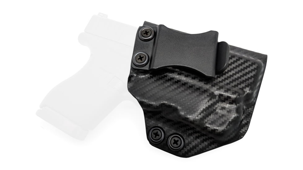 Rounded IWB KYDEX Holster, Glock 43/43X w/ TLR-6, Right Hand, Carbon Fiber, GLK-G43TLR6-CF-RH-VAR