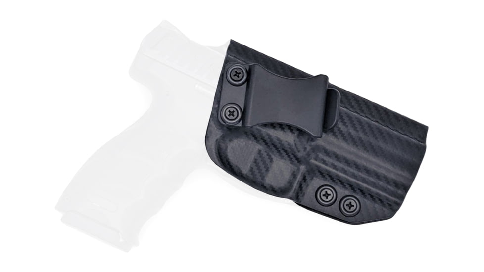Rounded IWB KYDEX Holster, Heckler &amp; Koch VP9, Right Hand, Carbon Fiber, HKH-VP9-CF-RH-VAR