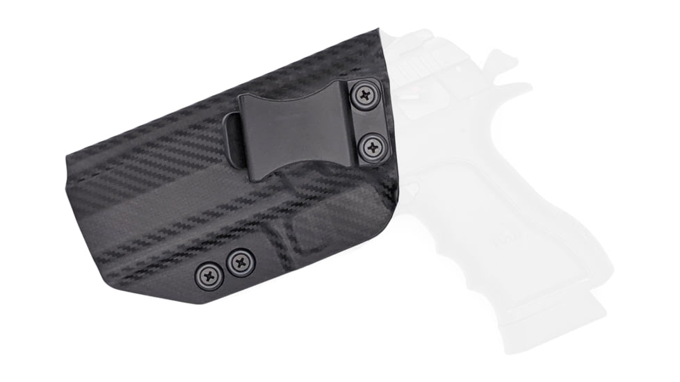 Rounded IWB KYDEX Holster, IWI Jericho 941 PL9 Full, Polymer Frame, LH, Carbon Fiber Black, JRO-941POLYFS-CF-LH-VAR
