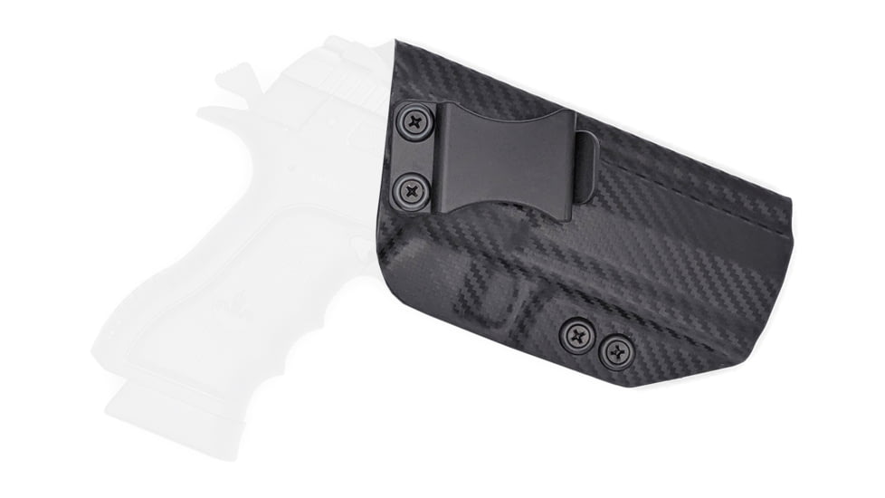 Rounded IWB KYDEX Holster, IWI Jericho 941 PL9 Full, Polymer Frame, RH, Carbon Fiber Black, JRO-941POLYFS-CF-RH-VAR