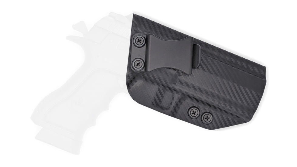 Rounded IWB KYDEX Holster, IWI Jericho 941 PSL9 Mid, Polymer Frame, RH, Carbon Fiber Black, JRO-941POLYMID-CF-RH-VAR