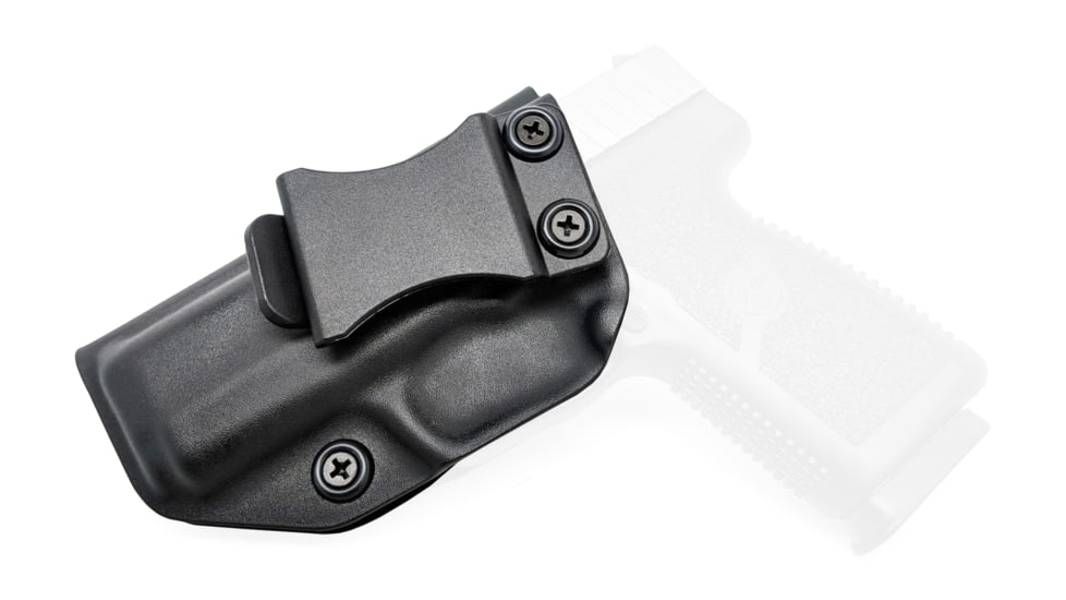 Rounded IWB KYDEX Holster, Kahr CW9, Left Hand, Black, KHR-CW9-BK-LH-VAR