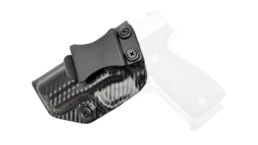 Rounded IWB KYDEX Holster, Kahr K9, Left Hand, Carbon Fiber Black, KHR-K9-CF-LH-VAR