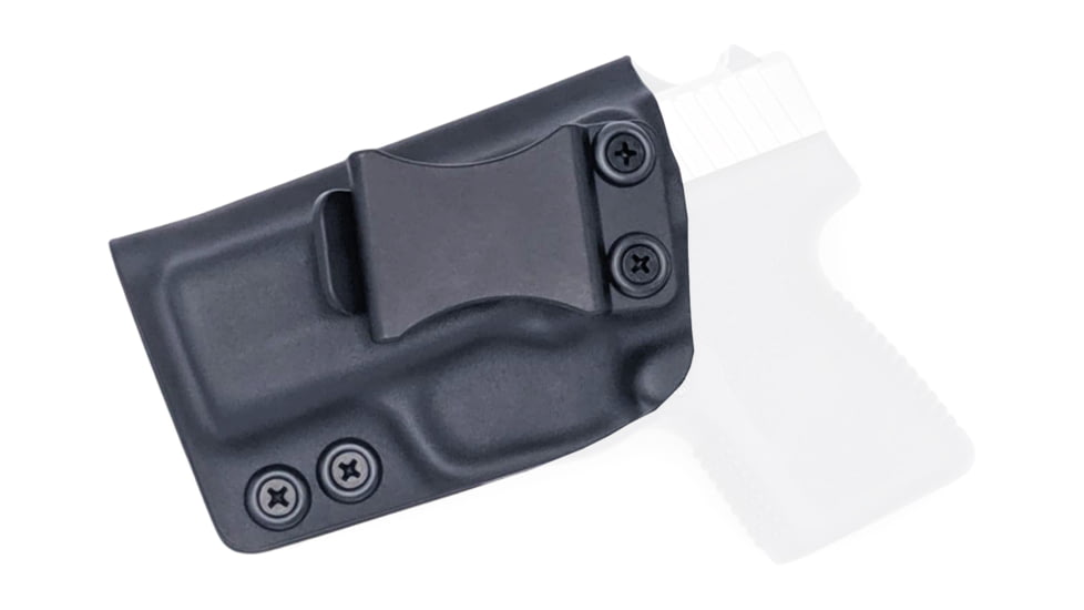 Rounded IWB KYDEX Holster, Kahr PM9, Left Hand, Black, KHR-PM9CM9-BK-LH-VAR