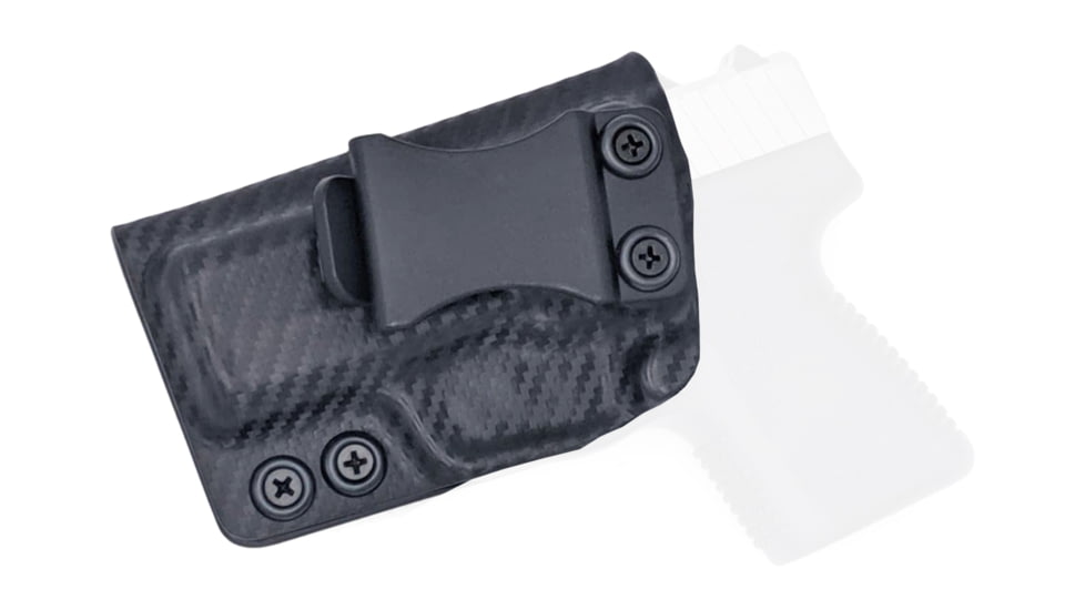 Rounded IWB KYDEX Holster, Kahr PM9, Left Hand, Carbon Fiber, KHR-PM9CM9-CF-LH-VAR