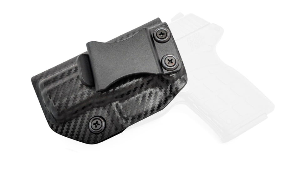 Rounded IWB KYDEX Holster, Kel-Tec PF-9, Left Hand, Carbon Fiber Black, KTC-PF9-CF-LH-VAR