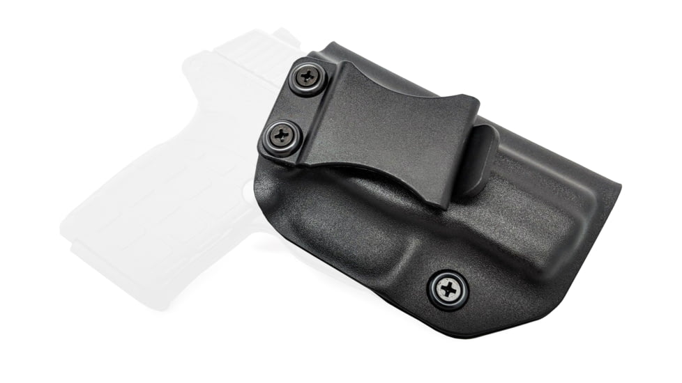 Rounded IWB KYDEX Holster, Kel-Tec PF-9, Right Hand, Black, KTC-PF9-BK-RH-VAR