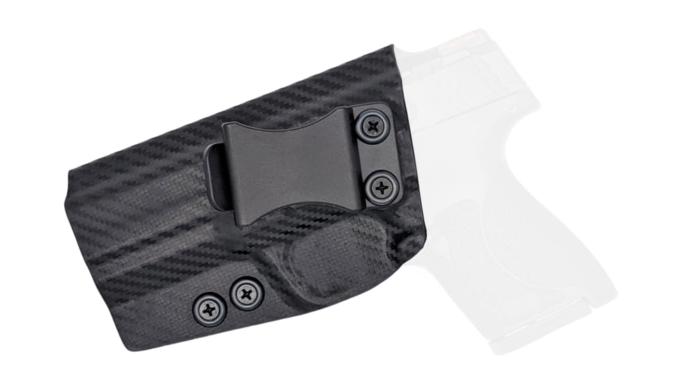 Rounded IWB KYDEX Holster, S&amp;W M&amp;P 9mm/40SW Shield M2.0 4in Barrel, Left Hand, Carbon Fiber, SWN-MPSHIELD40-CF-LH-VAR