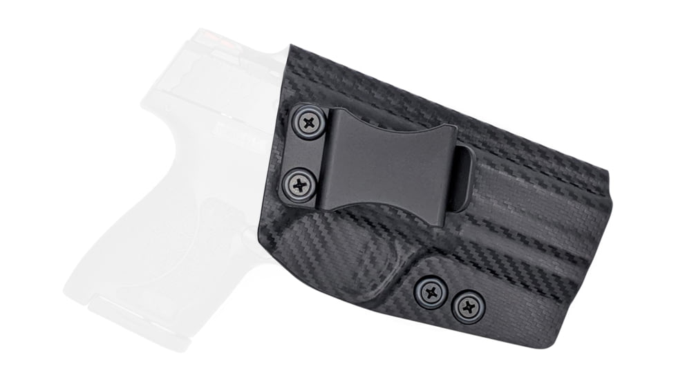 Rounded IWB KYDEX Holster, S&amp;W M&amp;P 9mm/40SW Shield M2.0 4in Barrel, Right Hand, Carbon Fiber, SWN-MPSHIELD40-CF-RH-VAR