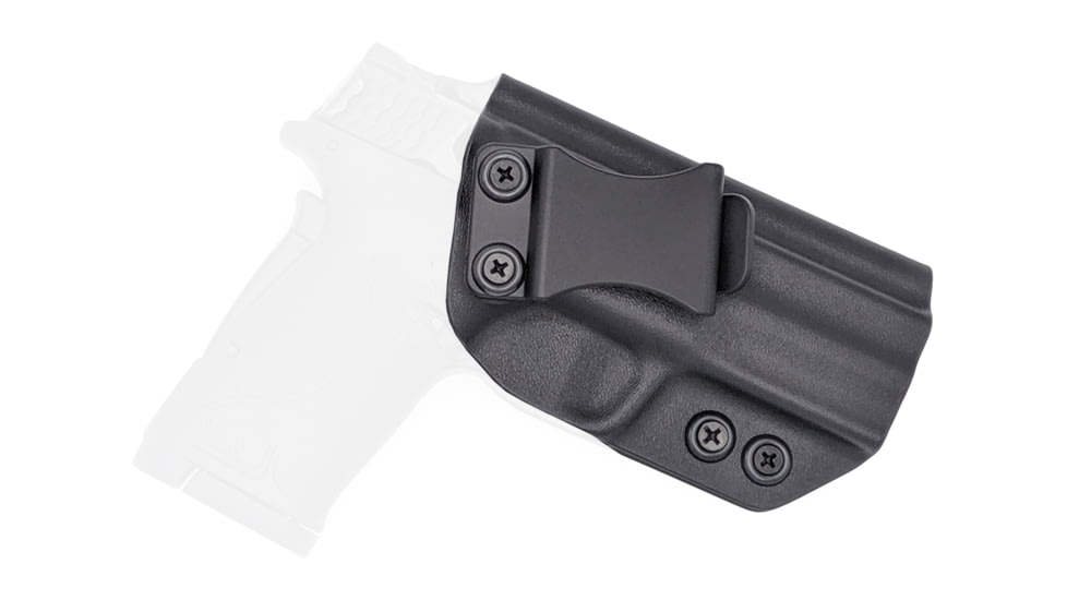 Rounded IWB KYDEX Holster, S&amp;W M&amp;P SHIELD 380 EZ, Right Hand, Black, SWN-MPSHIELD380EZ-BK-RH-VAR