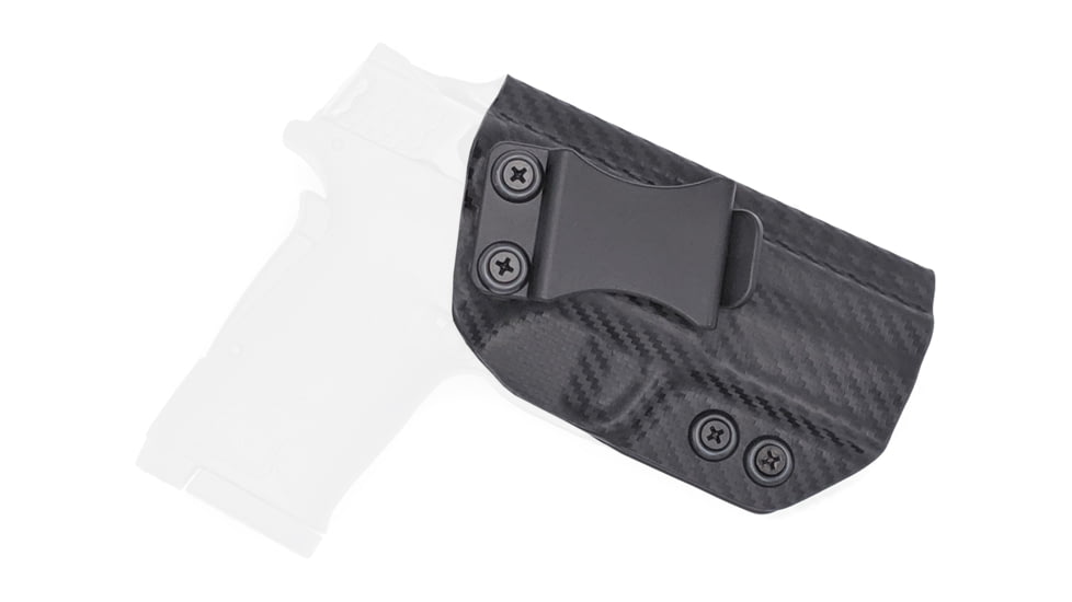 Rounded IWB KYDEX Holster, S&amp;W M&amp;P SHIELD 380 EZ, Right Hand, Carbon Fiber, SWN-MPSHIELD380EZ-CF-RH-VAR
