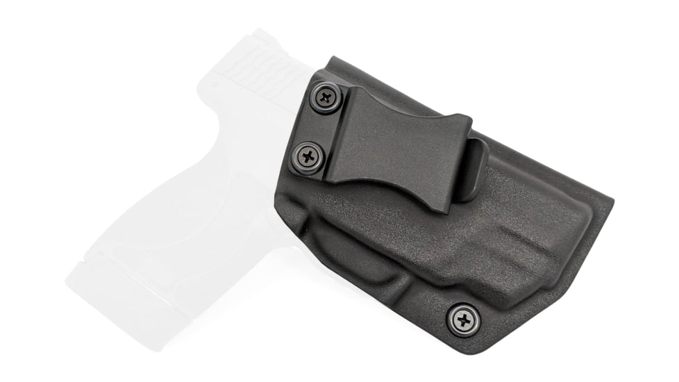 Rounded IWB KYDEX Holster, S&amp;W M&amp;P SHIELD 45ACP w/Integrated Crimson Trace Laser, RH, Black, SWN-MPSH45LSR-BK-RH-VAR