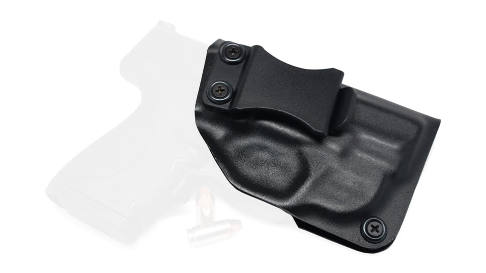 Rounded IWB KYDEX Holster, S&amp;W M&amp;P SHIELD 9MM/40SW w/GREEN Crimson Trace, LG-489G, RH, Black, SWN-SHIELDCTCGRN-BK-RH-VAR