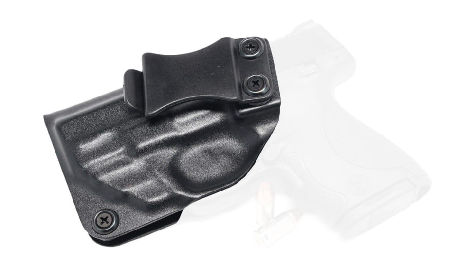 Rounded IWB KYDEX Holster, S&amp;W M&amp;P SHIELD 9MM/40SW w/RED Crimson Trace, LG-489, LH, Black, SWN-SHIELDCTC-BK-LH-VAR