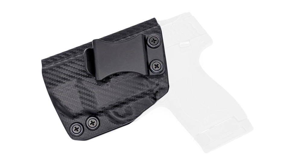 Rounded IWB KYDEX Holster, S&amp;W M&amp;P SHIELD M2.0 9mm/40SW w/Integ Crimson Trace Laser, LH, Carbon Fiber, SWN-MPSHIELDM2LSR-CF-LH-VAR