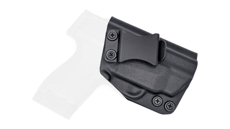 Rounded IWB KYDEX Holster, S&amp;W M&amp;P SHIELD M2.0 9mm/40SW w/Integ Crimson Trace Laser, RH, Black, SWN-MPSHIELDM2LSR-BK-RH-VAR
